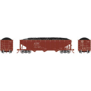 Athearn RTR 33077 HO Scale 40' Offset Coal Hopper W/Load Santa Fe ATSF 75811