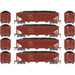 Athearn RTR 33079 HO Scale 40' Offset Coal Hopper W/Load Santa Fe ATSF 4-Pack #2