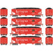 Athearn RTR 33081 HO Scale 40' Offset Coal Hopper W/Load Burlington CB&Q 4-Pack #1