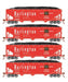 Athearn RTR 33081 HO Scale 40' Offset Coal Hopper W/Load Burlington CB&Q 4-Pack #1
