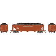 Athearn RTR 33083 HO Scale 40' Offset Coal Hopper W/Load Canadian National CN 324480