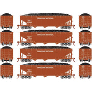 Athearn RTR 33084 HO Scale 40' Offset Coal Hopper W/Load Canadian National CN 4-Pack #1