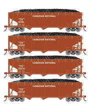 Athearn RTR 33085 HO Scale 40' Offset Coal Hopper W/Load Canadian National CN 4-Pack #2
