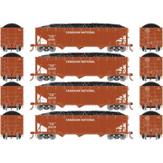Athearn RTR 33085 HO Scale 40' Offset Coal Hopper W/Load Canadian National CN 4-Pack #2