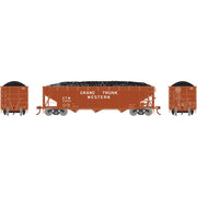 Athearn RTR 33086 HO Scale 40' Offset Coal Hopper W/Load Grand Trunk Western GTW 111609