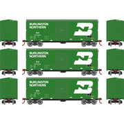 Athearn RTR 67965 HO Scale 40' Modernized Boxcar Burlington Northern BN 3 Pack
