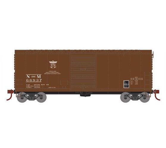 Athearn RTR 67978 HO Scale 40' Modernized Boxcar Nacionales de Mexico NdeM 66937