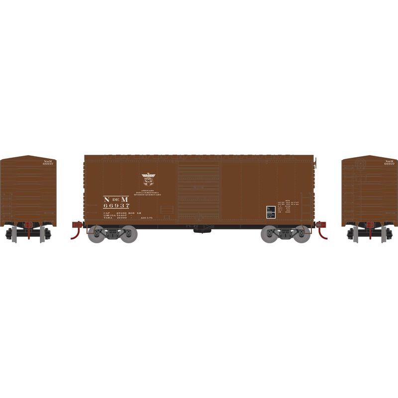 Athearn RTR 67978 HO Scale 40' Modernized Boxcar Nacionales de Mexico NdeM 66937