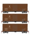 Athearn RTR 67980 HO Scale 40' Modernized Boxcar Nacionales de Mexico NdeM 3 Pack