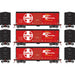 Athearn RTR 69435 HO Scale 40' Modernized Boxcar Santa Fe ATSF 3 Pack