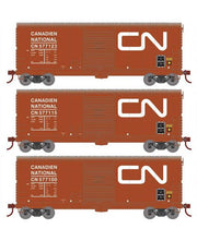 Athearn RTR 69444 HO Scale 40' Modernized Boxcar Canadian National CN 3 Pack