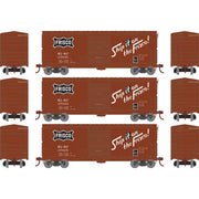 Athearn RTR 69447 HO Scale 40' Modernized Boxcar Frisco SLSF 3 Pack