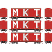 Athearn RTR 69450 HO Scale 40' Modernized Boxcar Missouri Kansas Texas MKT 3 Pack