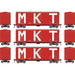 Athearn RTR 69450 HO Scale 40' Modernized Boxcar Missouri Kansas Texas MKT 3 Pack