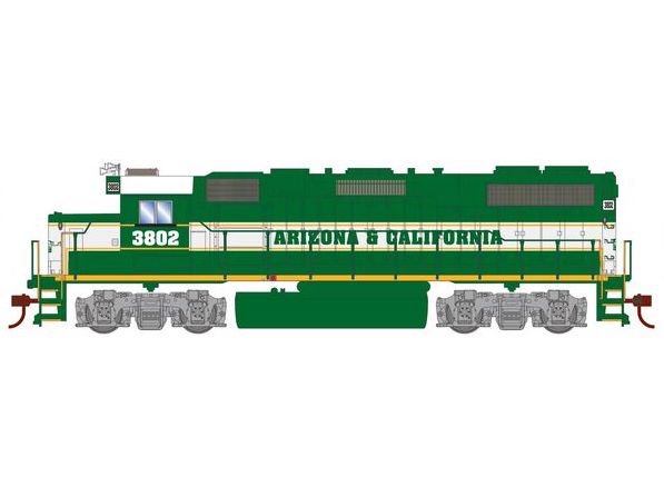 Athearn RTR 72210 HO Scale EMD GP38-2 Arizona & California AZRC 3802 Sound-Ready w/ Speaker