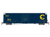 Athearn RTR 72833 HO Scale 60' ICC High Cube Boxcar Chessie System B&O 410265