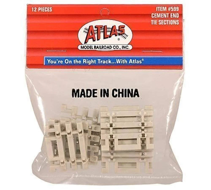 Atlas 599 HO Scale Code 83 Track Flex-Track End Ties, Concrete (6)