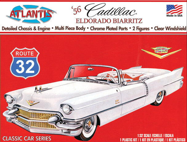 Atlantis Models 1200 1/32 1956 Cadillac Eldorado with Glass Model Car Kit