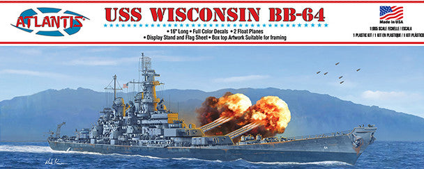 Atlantis Models 3006 1/665 USS Wisconsin BB-64 Battleship Model Kit