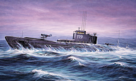 Atlantis Models A728 1/275 Japanese Type B1 Submarine I-19 Model Kit