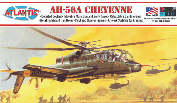 Atlantis Models A506 1/72 AH-56A Cheyenne Helicopter Model Aircraft Kit
