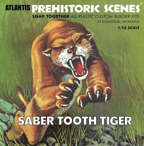 Atlantis Models A733 1/13 Saber Tooth Tiger Prehistoric Scenes Model Kit