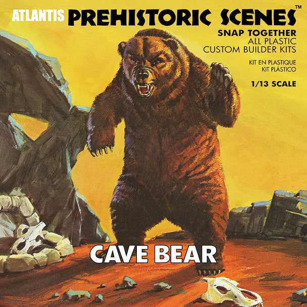 Atlantis Models A738 1/13 Cave Bear Prehistoric Scenes Model Kit