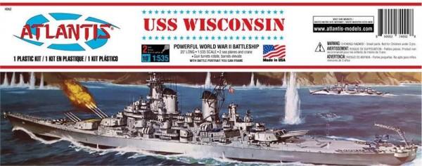 Atlantis Models AMCH463 1/535 USS Wisconsin Battleship Model Ship Kit ...