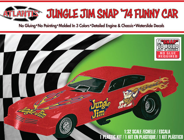 Atlantis Models H1119 1/32 Jungle Jim Vega Funny Car Snap Model Car Kit