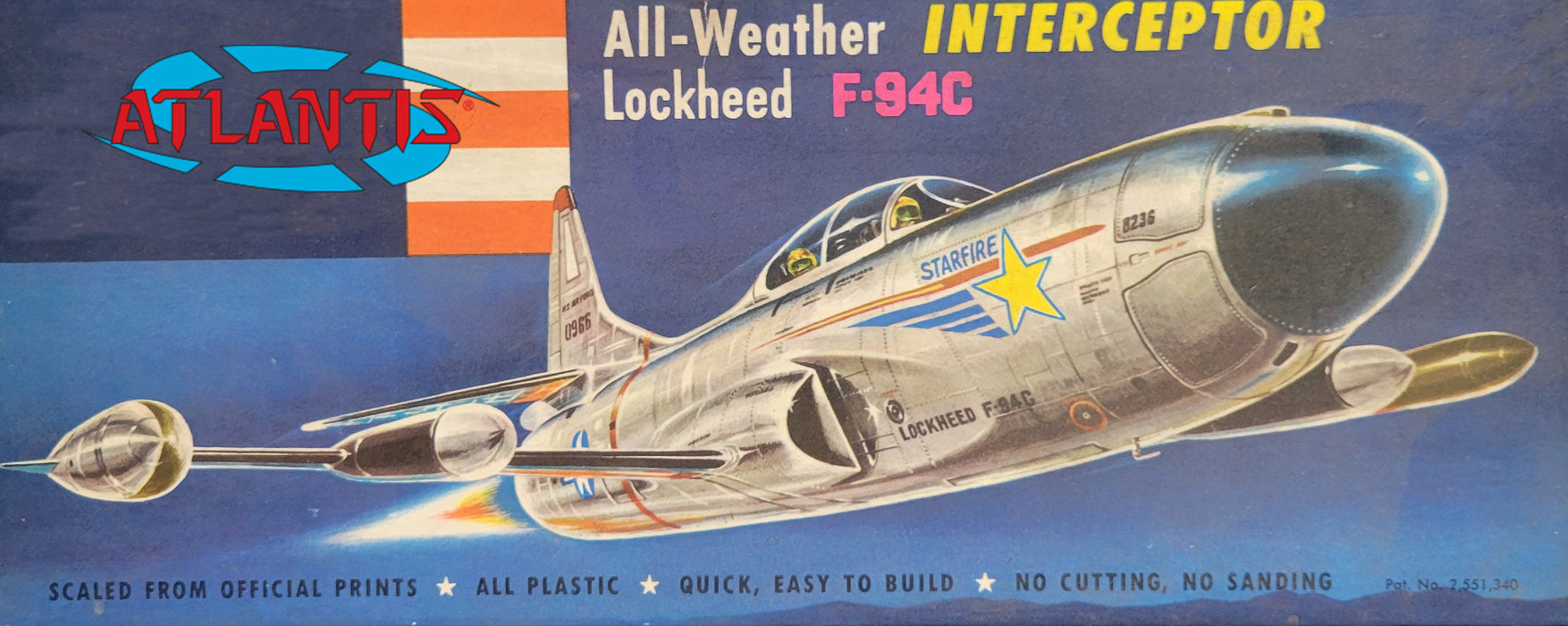 Atlantis Models H210 1/56 Lockheed F-94C Starfire with Swivel Stand Model Aircraft Kit