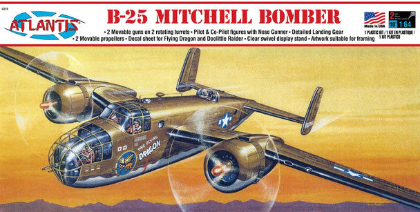 Atlantis Models H216 1/64 B-25 Mitchell Flying Dragon Model Aircraft Kit