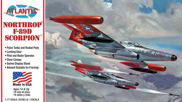 Atlantis Models H221 1/80 Northrop F-89D Scorpion with Swivel Model Aircraft Kit