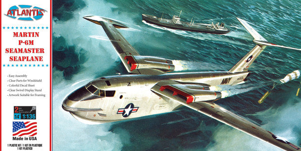 Atlantis Models H244 1/136 P6-M Seamaster with Stand Skill Level 2 Model Aircraft Kit