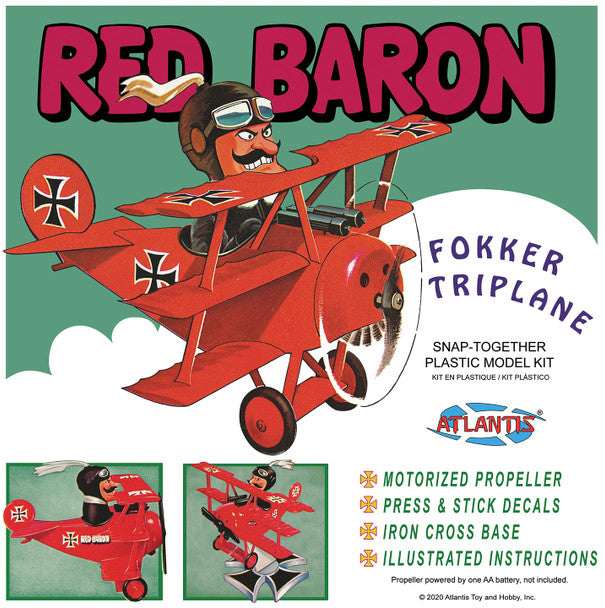 Atlantis Models M5903 Red Baron Fokker TriPlane Snap Model Kit
