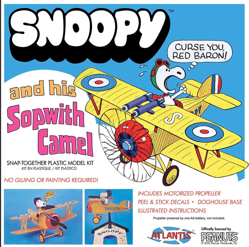 Atlantis Models M6779 Snoopy and His Sopwith Camel Snap Model Kit