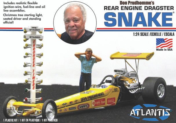Atlantis Models M7528 1/24 Don Prudhomme Snake Rear Engine Dragster Model Car Kit