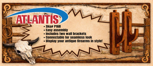 Atlantis Models P168 1:1 Rifle Rack Wall Mounts Bagged with Header Model Kit