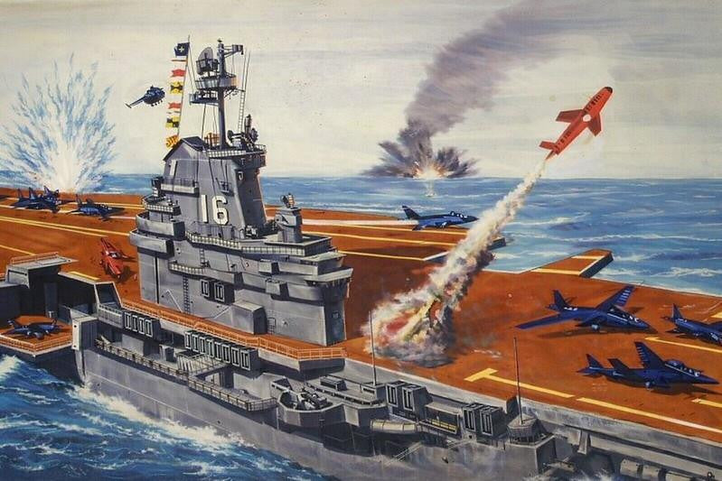 Atlantis Models R607 1/500 USS Lexington CV-16 Aircraft Carrier Model Kit