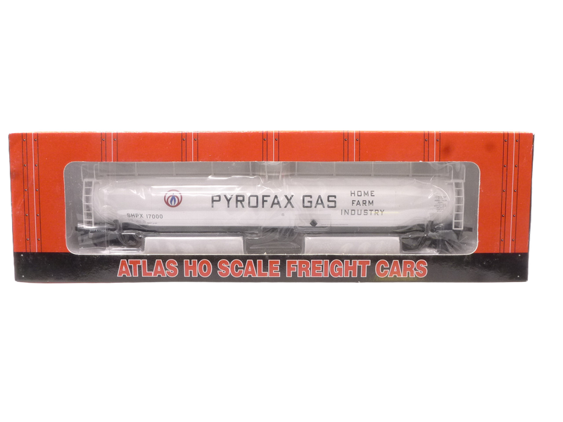 Atlas 1728-1 HO Scale 33,000 Gallon LPG Tank Car Pyrofax SHPX 17000 - USED