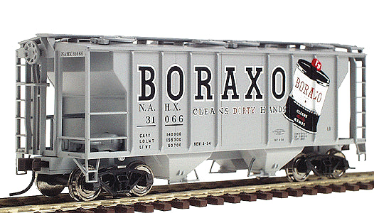 Atlas 1835-2 HO Scale PS-2 2 Bay Covered Hopper Boraxo NAHX 31066