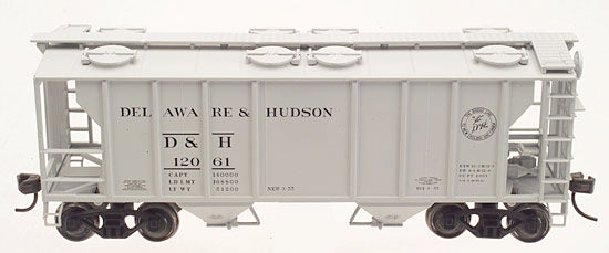 Atlas 1848-1 HO Scale PS-2 2 Bay Covered Hopper Delaware & Hudson D&H 12061 - NOS