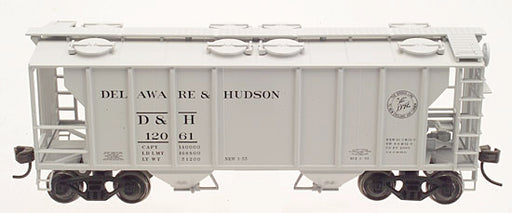 Atlas 1848-1 HO Scale PS-2 2 Bay Covered Hopper Delaware & Hudson D&H 12061 - NOS