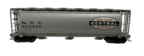 Atlas 1937-2 HO Scale 3 Bay Cylindrical Covered Hopper NYC 885980 - USED