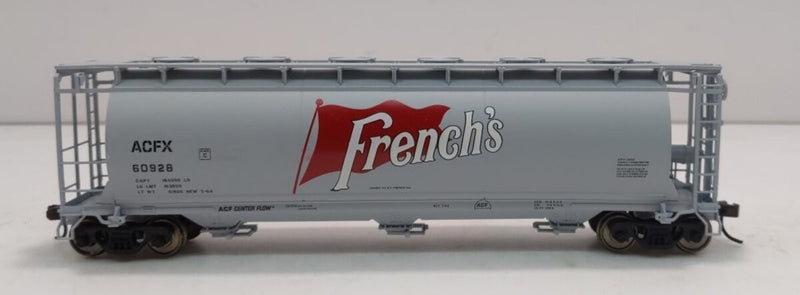 Atlas 1941-2 HO Scale 3 Bay Cylindrical Covered Hopper "French's" ACFX 60928 - NOS