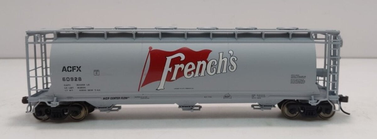 Atlas 1941-2 HO Scale 3 Bay Cylindrical Covered Hopper "French's" ACFX 60928 - NOS