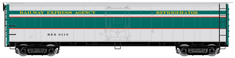 Atlas 20005349 HO Scale Steel Reefer Railway Express Agency 6363 (Aluminum & Green)
