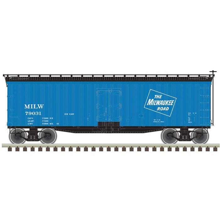 Atlas 20005844 HO Scale 40' Wood Reefer Milwaukee Road MILW 79031 (Ice Car)
