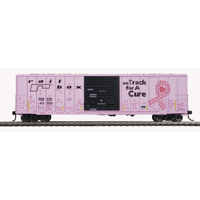 Atlas 20006236 HO 50' FMC 5077 Single Door Boxcar Railbox "For a Cure Hand Prints" RBOX 40188
