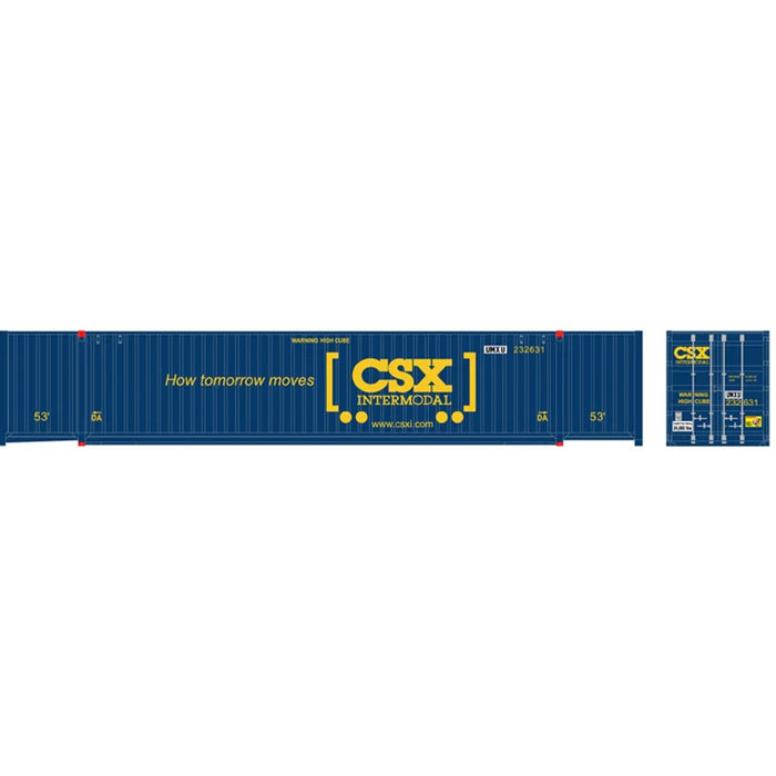 Atlas 20006661 HO Scale Jindo 53' Container CSX Set 1 (3 Pack)