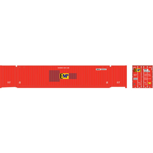 Atlas 20006663 HO Scale Jindo 53' Container EMP ex-HUB Set 1 (3 Pack)